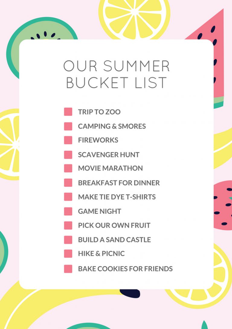 What's On Your Summer Bucket List? - Les Petits Cherubs